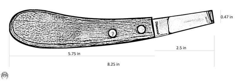 Нож для копыт под левую руку Narrow Wide от Diamond