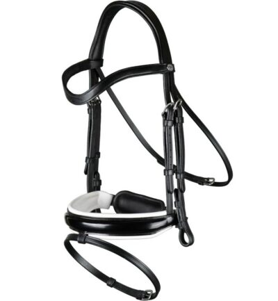 Оголовье Matte Large Crank Noseband With White Padding от Dyon